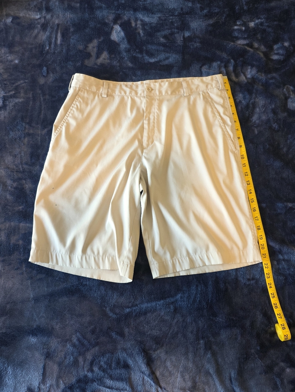 Nike Beige Flat-Front Men's Shorts